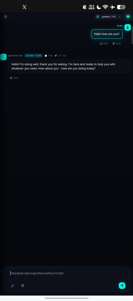 Mobile Responsive Cockpit & Gemma Cloud Chat