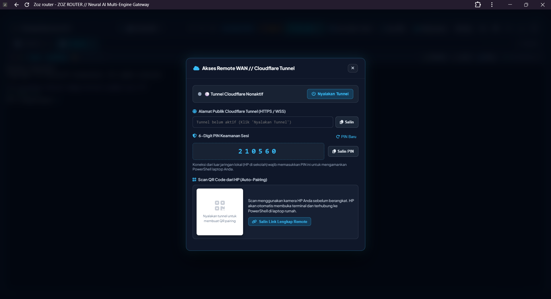 Cloudflare WAN Remote Access & PIN Gate